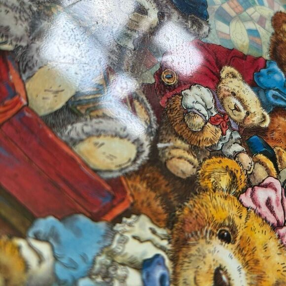 Giftco Vintage Teddy Bear Metal Serving Tray - Picture 2 of 6